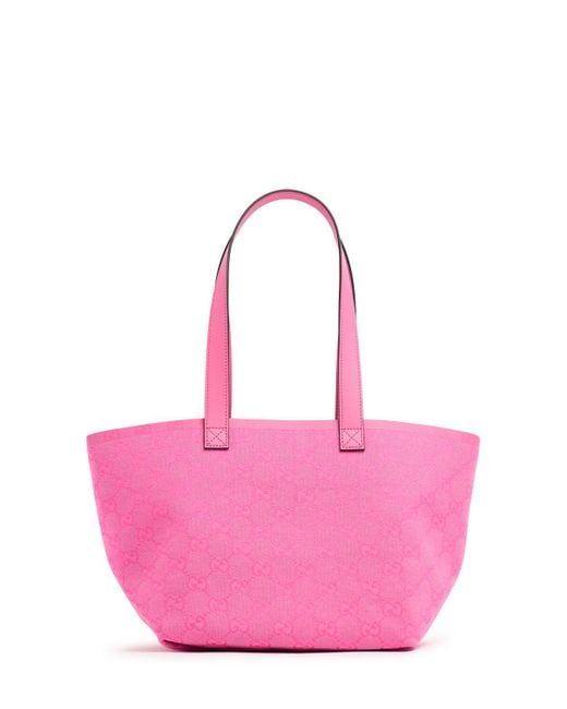 Gucci Pink Small gg Canvas Tote Bag