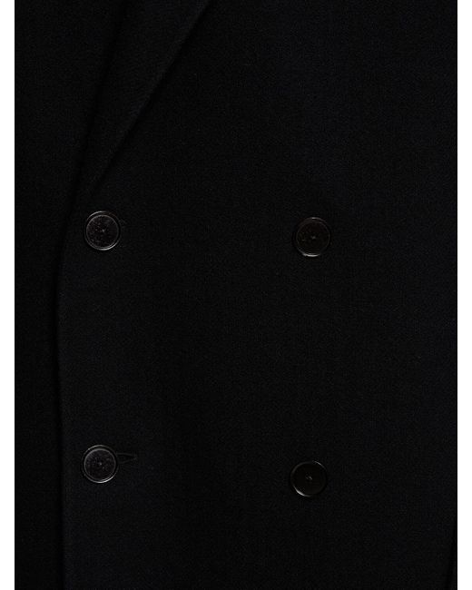 The Row Ferro Double Felted Wool Coat in Black for Men Lyst