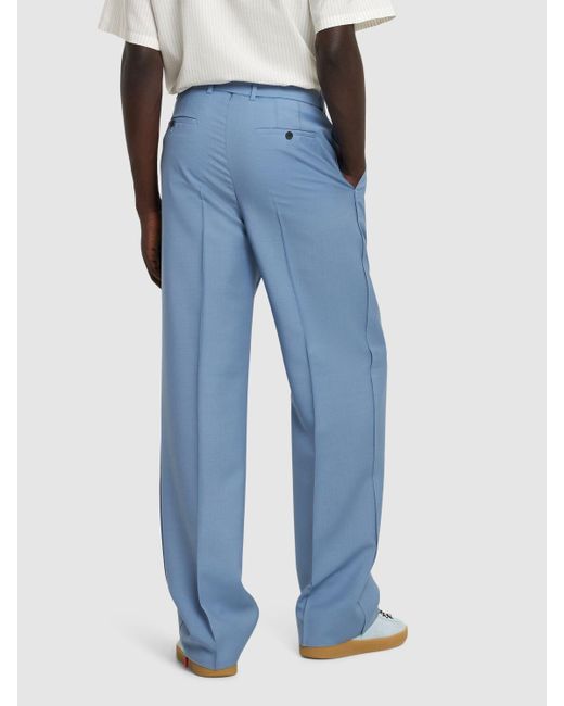 Pantalones de lana Lanvin de hombre de color Blue