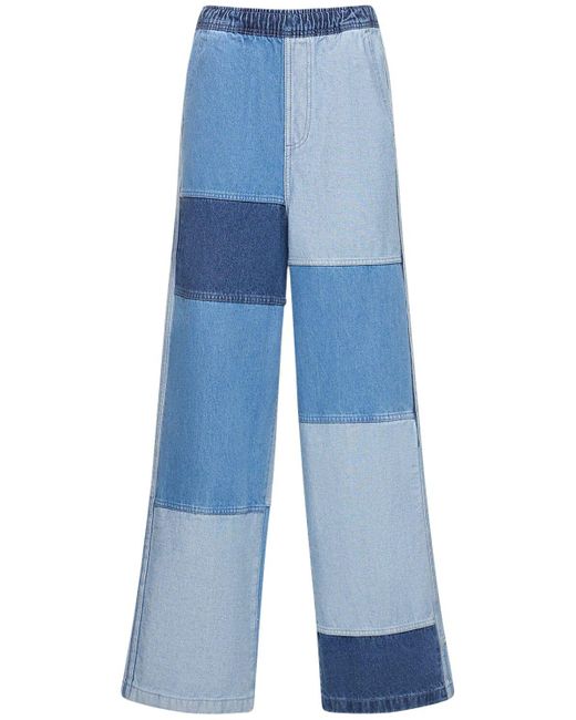 Jeans con patchwork Adidas Originals de color Blue