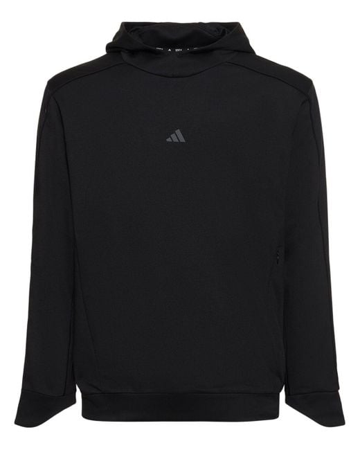 Adidas Originals Black Yoga Hooded Sweatshirt for men