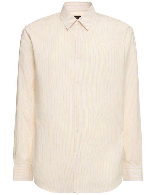 DSquared² Natural Relax Dan Cotton & Linen Striped Shirt for men