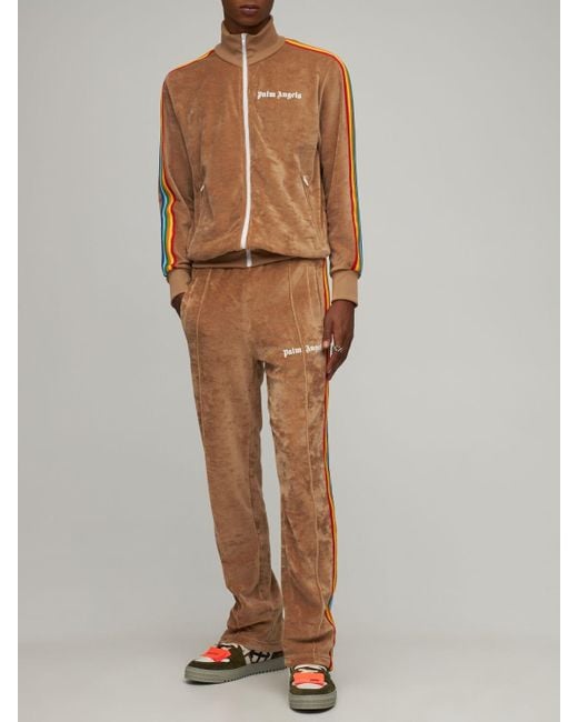 ErsA z Group l palm angels brown chenille track pants