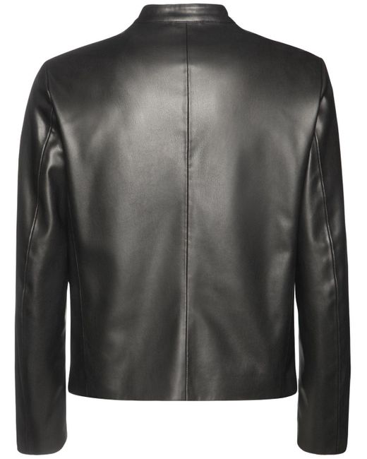 Armani Exchange Faux Leather Biker Jacket in Black for Men Armani Exchange Faux Leather Biker Jacket in Black for Men