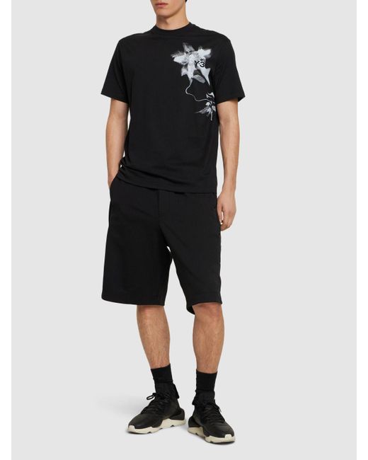 Y-3 Black Gfx Short Sleeve T-shirt for men