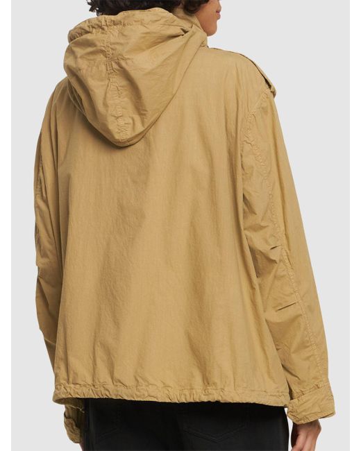 Aspesi Natural Cotton Poplin Jacket W/ Packable Hood