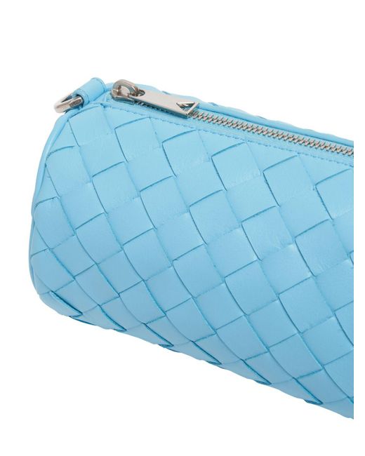 Bottega Veneta Blue Mini Barrel Leather Crossbody Bag for men