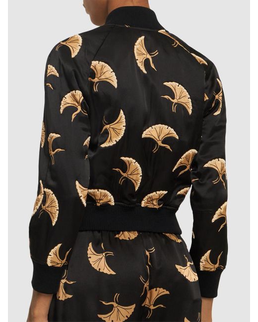 Dries Van Noten シルクブレンドサテンジャケット Black