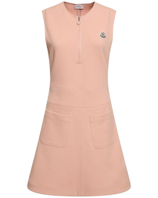 Moncler Pink Kleid Aus Baumwollmischung