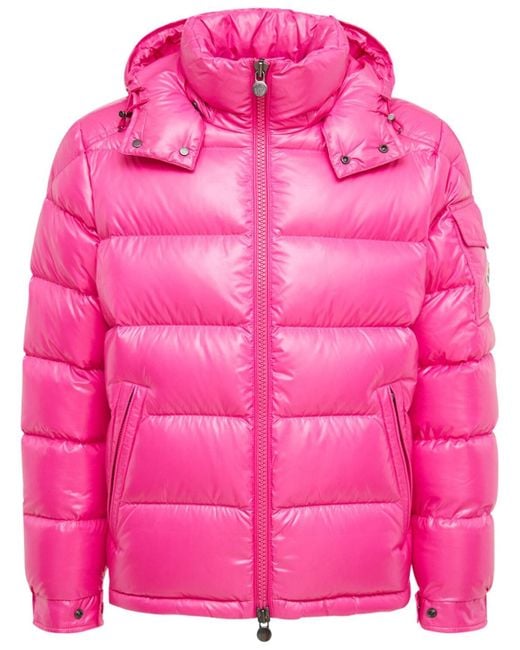 Moncler Pink Maya Nylon Laque Down Jacket for men