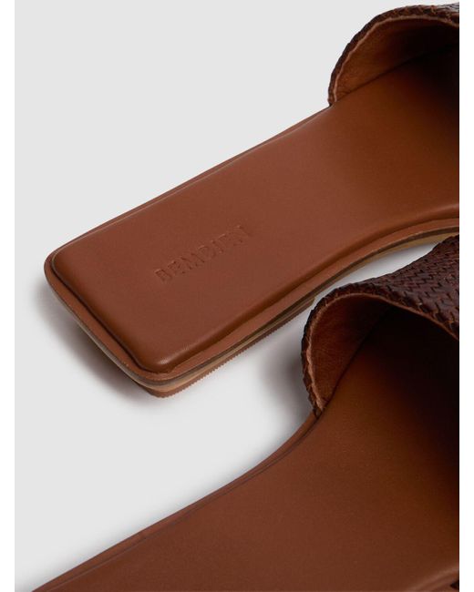 Bembien Brown 10mm Ramona Leather Slides