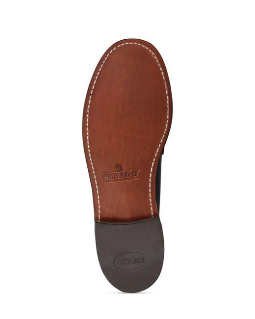 Sebago Black Dan Triple Tassel Smooth Leather Loafers for men