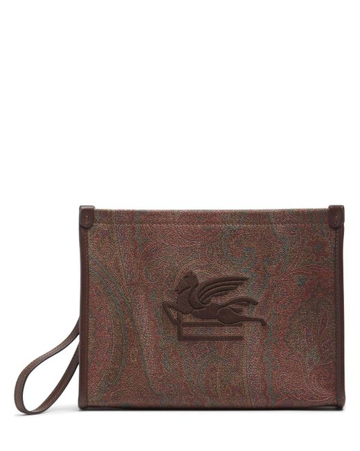 Etro Brown Medium Pouch "arnica"
