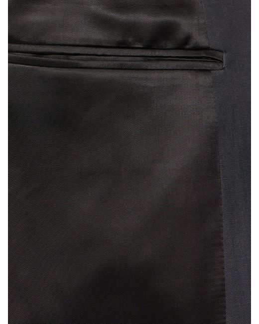 Zegna Black Tailored Wool & Mohair Suit for men