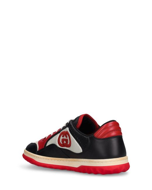 Gucci Red Mac80 Leather Sneakers for men