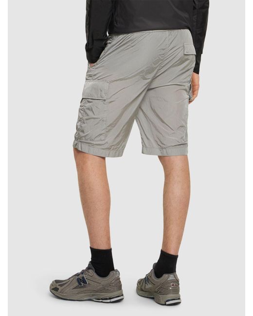 C P Company Gray Chrome-r Cargo Shorts for men
