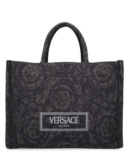 Versace ジャカードトートバッグ Black