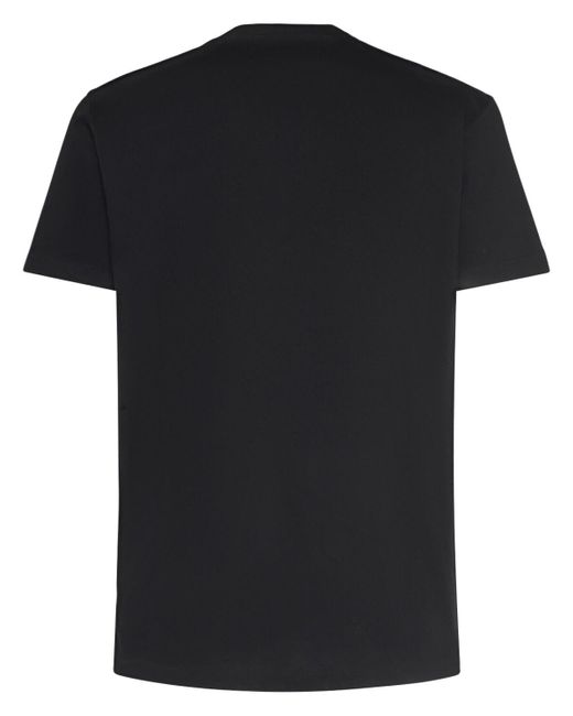 DSquared² Black Rocco Siffredi Printed Cotton T-shirt for men