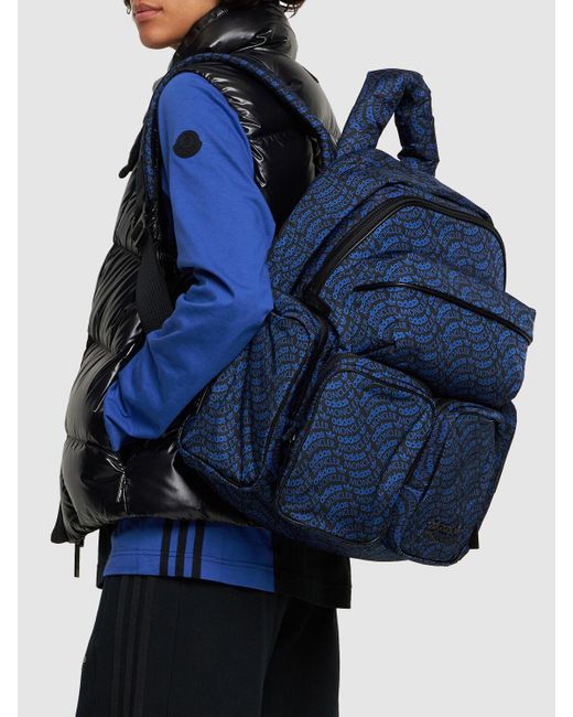 Moncler Genius Blue Moncler X Adidas Nylon Printed Backpack