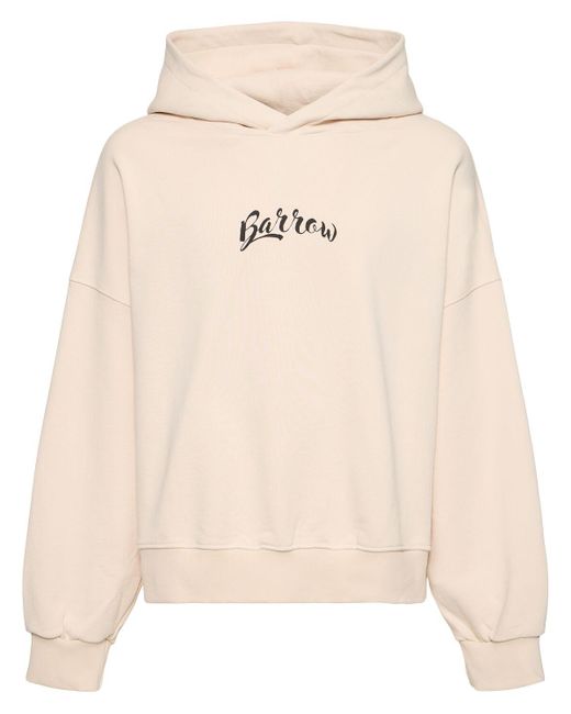 Barrow Natural Printed Cotton Hoodie for men