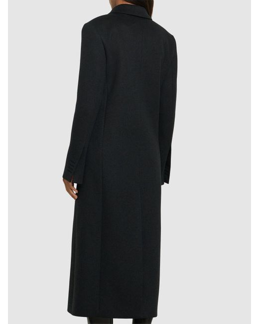 Proenza Schouler Black Reed Brushed Wool Long Coat