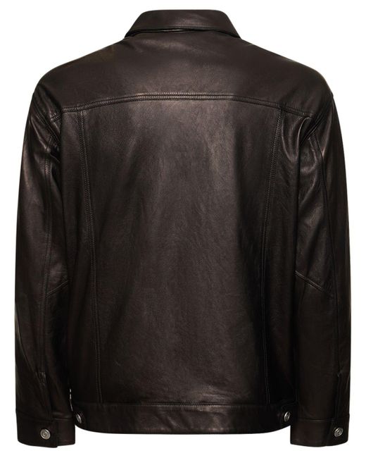 Giorgio Brato Black Glove Leather Jacket for men