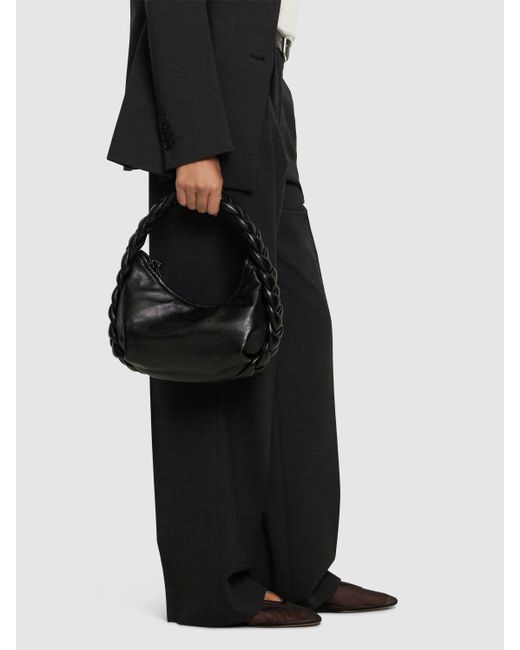 Hereu Black Mini Handtasche Aus Weichem Leder "espiga"