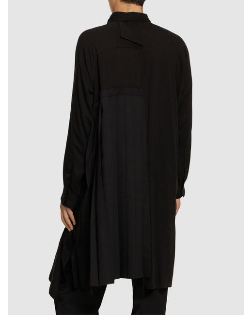 Chemise longue avec plastron u Yohji Yamamoto pour homme en coloris Black