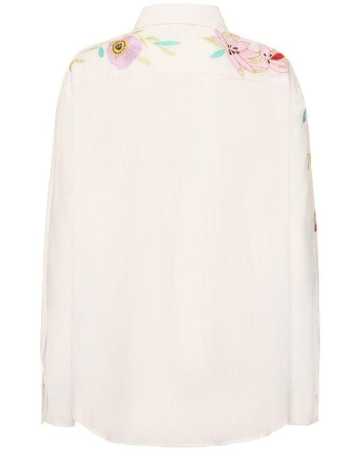Forte Forte Natural Heaven Embroidered Cotton Voile Shirt