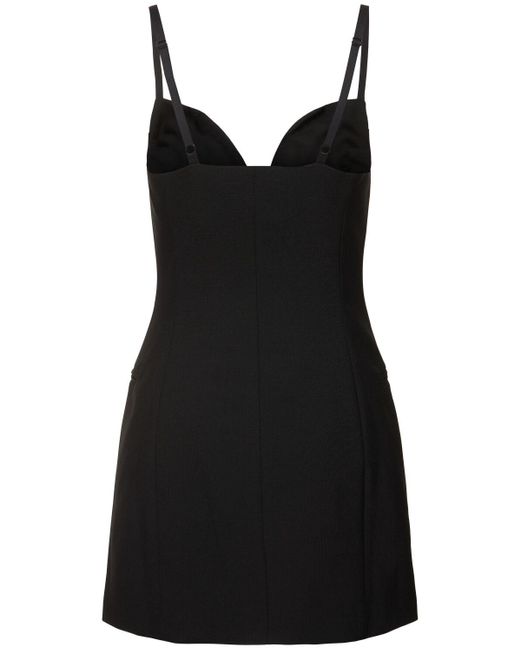 Nensi Dojaka Black Tailored Buttoned Bra Dress
