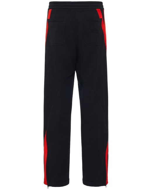 Alexander McQueen Blue Twisted Loopback Cotton Sweatpants for men