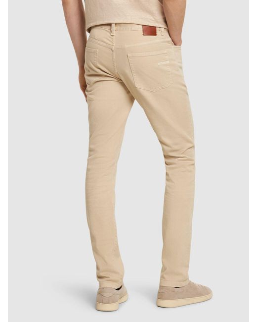Zegna Natural Five Pocket Cotton Pants for men