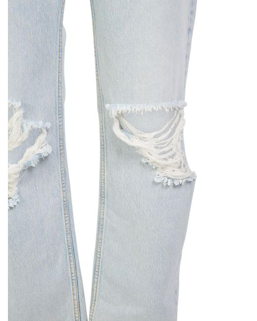 The Row Blue Burted Jean Distressed Jeans for men