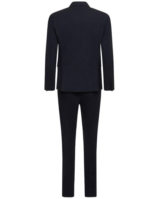 DSquared² Blue Paris Fit Single Breasted Wool Suit for men