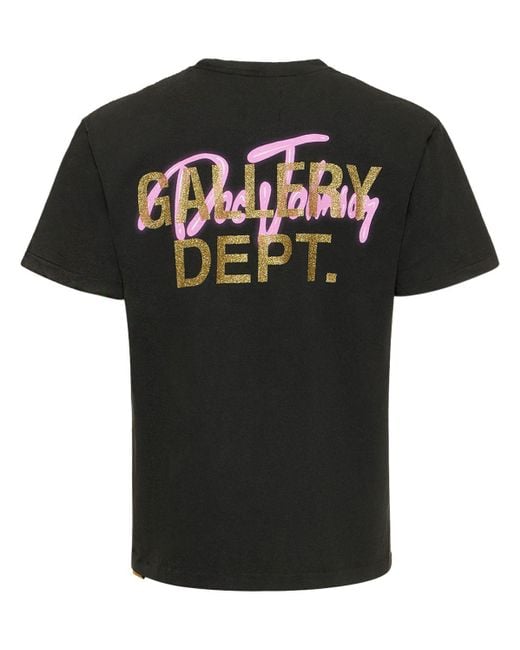 GALLERY DEPT. Black Body Cocktails Cotton Jersey T-Shirt for men