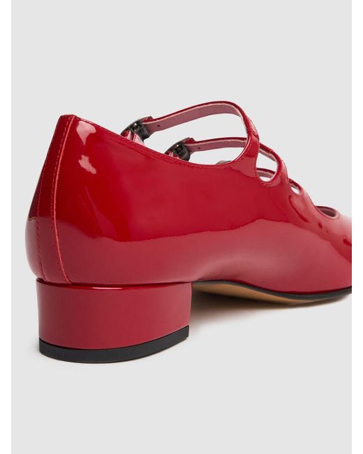 CAREL PARIS Red 20mm Hohe Lacklederpumps "ariana"