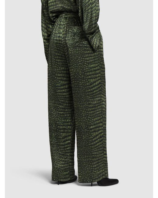Balenciaga サテンパジャマパンツ Green