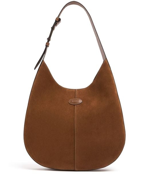 Tod's Brown Damen Kleine Hobotasche Aus Wildleder