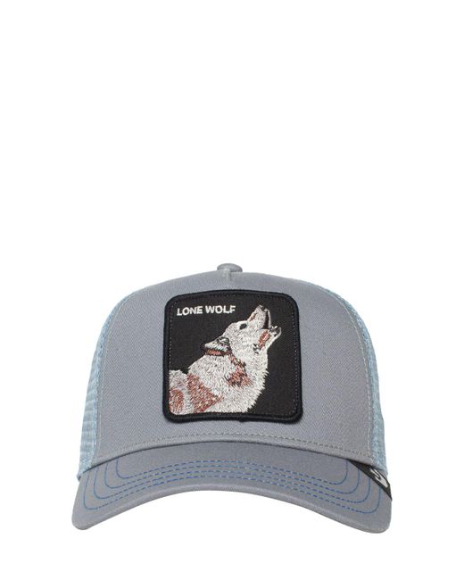 Goorin Bros Gray The Lone Wolf Trucker Hat W/patch for men