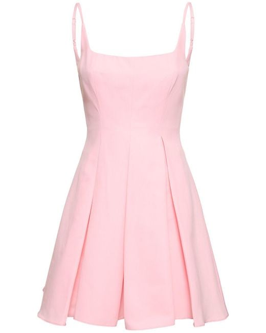 Vestido corto de algodón Staud de color Pink