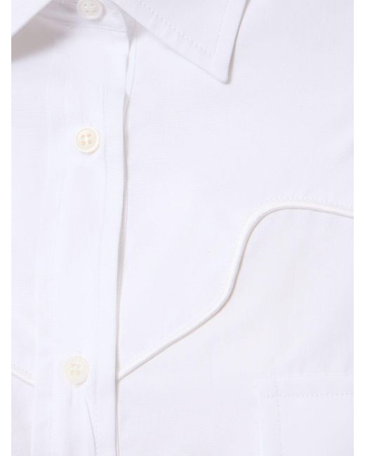 Ermanno Scervino White Besticktes Hemd Mit Brusttasche