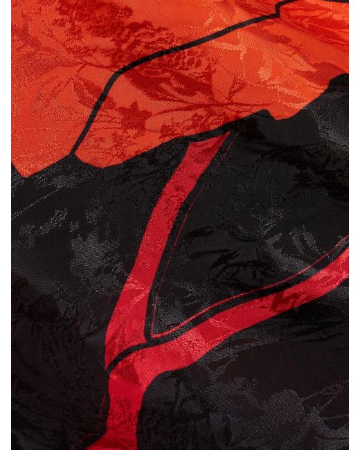 Robe midi en jacquard imprimé river classing Johanna Ortiz en coloris Red
