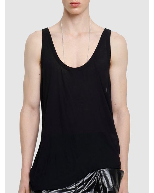 メンズ Rick Owens Lo Cutタンクトップ Black