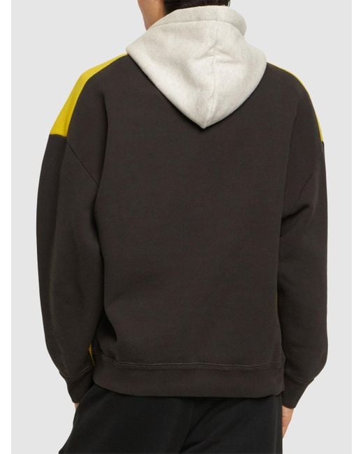 Isabel Marant Yellow Wasil Color Block Cotton Blend Hoodie for men