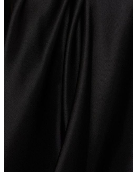 Vestido corto de satén drapeado J.W. Anderson de color Black