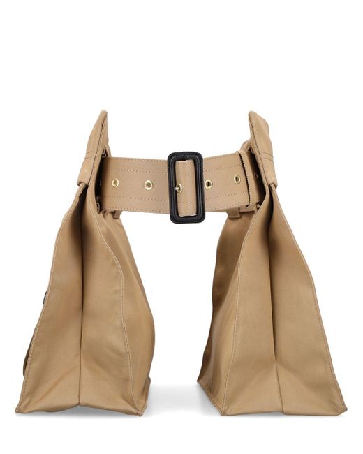 Sacai Gabardine Double Pocket Belt in Natural | Lyst