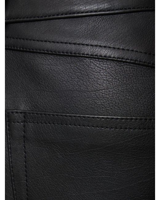 Alexander Wang Black Leather Mini Skort W/ Buckle Belt