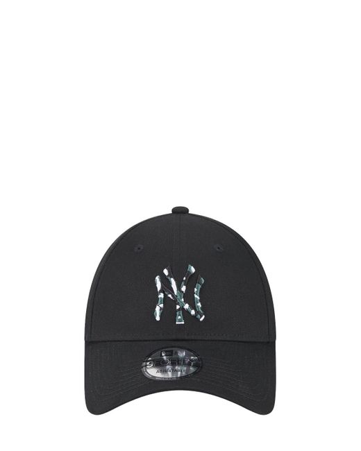 KTZ Black 9forty Ny Yankees Infill Logo Hat for men