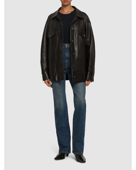 Khaite Black Lammlederjacke "grizzo"