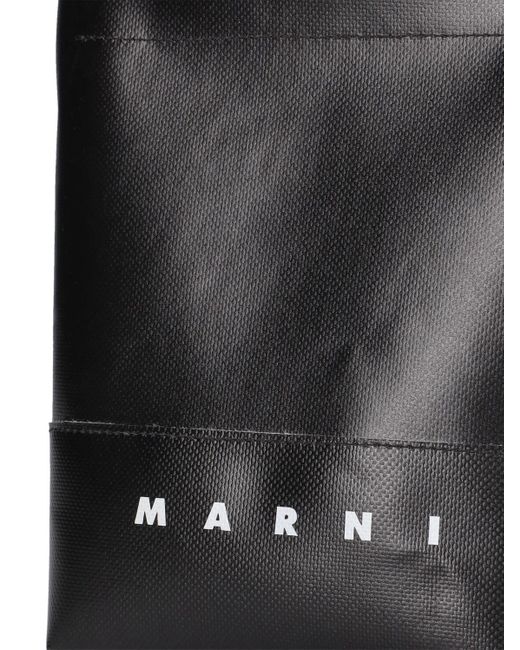 Bolso bandolera de tpu con logo Marni de hombre de color Black